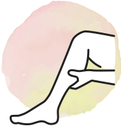 足を抑えているイメージ